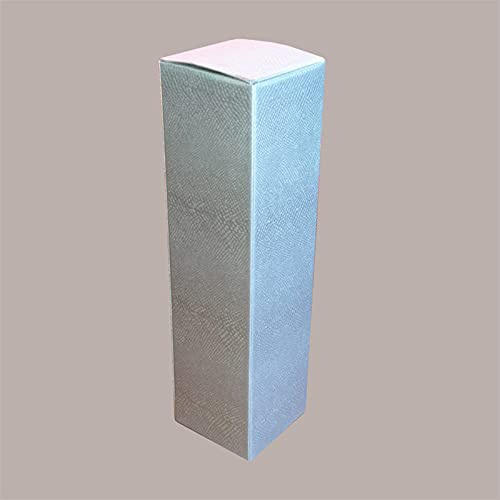 Lucgel Srl 20 Stück 1 Flasche Box aus Papierhaut Leder Silber 90x90H340
