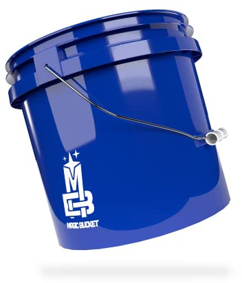 MAGIC BUCKET Wash Bucket for Car Hand Wash Blue 3.5 US Gallons Approx. 13 Litres Compatible with Grit Guard, Detail Guardz Dirt Lock, Chemical Guys Dirt Trap, Gamma Lids