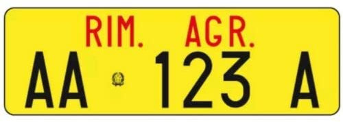 TARGA RIPETITRICE RIMORCHIO AGRICOLO ALLUMINIO CON STAMPA UV - TOP QUALITA' GARANZIA 20 ANNI - RIMORCHIO (34X11 CM)