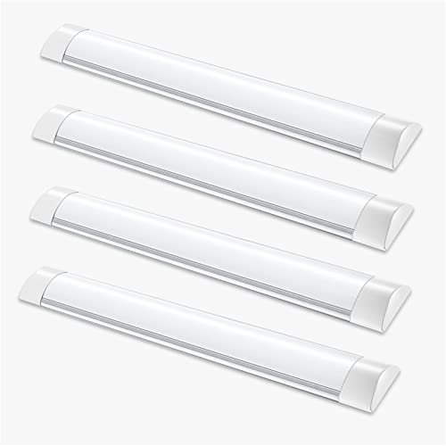 4 Pack 3 Farbtemperatur geändert Led Feuchtraumleuchte, 60CM 36W LED Röhre 3200k 4500k 6000k Warmweiß Neutral Kaltweiß kann nacheinander gewechselt werden Werkstattlampe Lampe Werkstatt Büro Lager