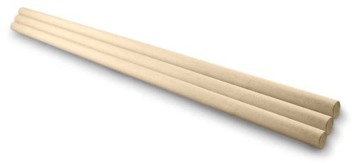Netuno 3 x Makramee Holzstab 65 cm Ø 12 mm Rundholzstab aus Holz zum Basteln DIY Dekoration Boho Home Decor Bastelhölzer Stöcke Makramee Zubehör