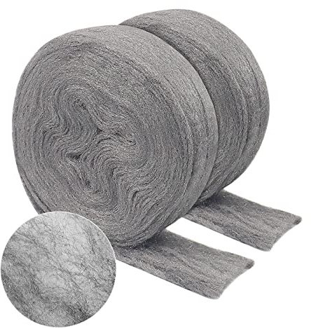 Steel Wool Roll, 60 FT Flexible Stainless Steel Wool Rolls Interstice Hole Filler, Barrier Wire Mesh Hole Fill Fabric, Control Gap Filter Keep Animals Away from Holes for House Garage