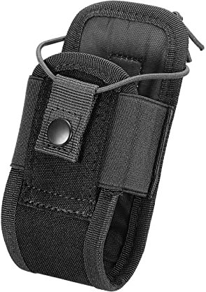 sourcing map Radio Holder Radio Case Protective Covers Nylon Holder Carry Bag Black for Two Ways Walkie Talkie Adjustable Storage