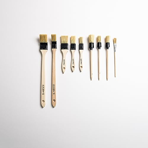 Pinsel Set für Malerarbeiten - 10-teiliges vielseitig einsetzbares Maler-Set - Malerpinsel für Wandfarbe und Lasur - Made in Germany