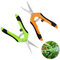 ChAusa 2 Piezas Tijeras Podar, Podadoras de Jardín, Tijeras de Podar Pequeñas, Tijeras Jardineria Acero Inoxidable, Adecuado para Plantas Bonsái, Flores, Frutas, Rosas (Verde y Naranja)