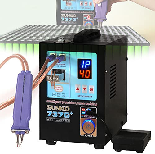 CYMYYDS Saldatrice a Punti a Impulsi, Saldatrice Punti Batterie 4.3KW 18650 Batteria al Litio Saldatrice Prova di Carica, Saldatrice Portatile a Impulsi per La Saldatura di Pacchi Batteria