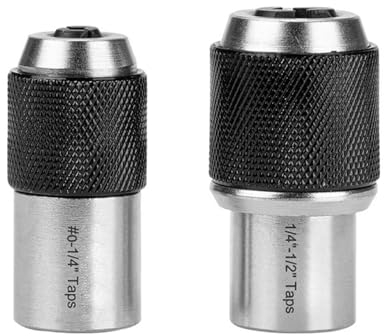 Fenteer 2-teiliger Gewindebohrer-Steckschlüssel mit Ratsche, 3/8 Zoll Antrieb, Handwerkzeug, 1/4-1/2 Gewindebohrer, 0-1/2 Gewindebohrer-Steckschlüsselsatz,