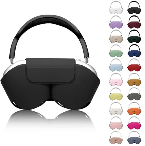 Youtec for Apple Airpods Max Case,Smart Case Cover Accessories with Sleep Mode Made by PU Leather Original Replacement Carrying Case for Airpod Pro Max Headphones, Black