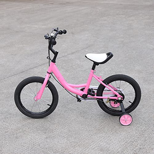 Kaichenyt 40 cm rosa barncykel flickcykel barncykel cykel barn cykel med 2 stödhjul lämplig