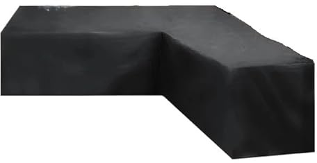 Housse Table De Jardin Housse de protection imperméable en forme de L for canapé d'angle, housse de protection for meubles de jardin, housse anti-poussière polyvalente for l'extérieur, 12 tailles Hous