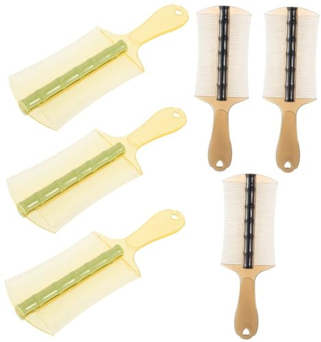 KOCKSHION Schuppenkamm 6-teiliges Set Doppelseitiger Kamm Mit Feinen Zähnen Zur Entfernung Von Tierhaaren Dickes Haar Styling-tool Für Kinder Und Erwachsene