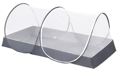 Mengersi Mosquito Net for Bed,Large Pop Up Mosquito Tent Portable Foldable Mosquito Net Bed Canopy for Bed Camping Travel Patio,Free Installation (Gray,1PC)
