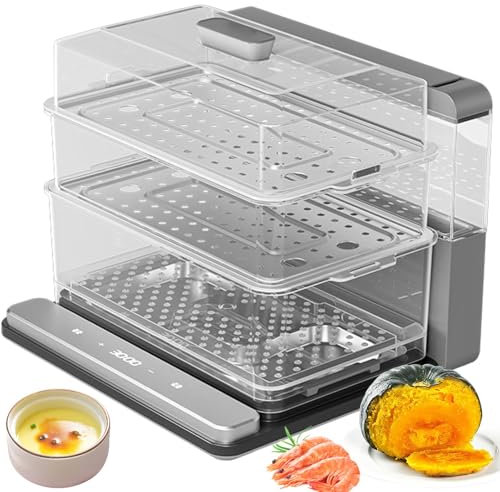 Vaporiera Elettrica Pieghevole A 3 Livelli, Vaporiera Elettrica Pieghevole A 3 Livelli da 20 Litri, Vaporiera Elettrica, Macchina per La Cottura A Vapore, Pentola A Vapore Domestica, per Verdure
