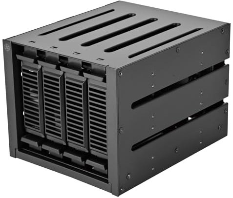 Silverstone Techology FS304-V Three (3) 5.25 Bay to Four (4) 3.5 SAS 12G / SATA 6G Trayless Hot-swap Cage, SST-FS304B-V