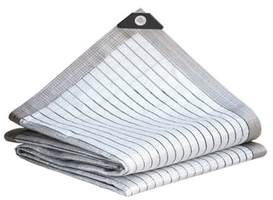 Telo Ombreggiante In Alluminio per Auto, Rete Ombreggiante da Giardino Al 75% con Occhielli 2x4.0m 3x3.0m 4x5.0m 5x5.0m Sun Panno Parasole per Copertura di Serre Patio Piante e Fiori(3x14.0m=9.8'x46.0