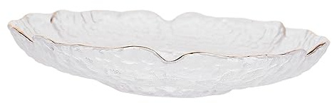 Alipis Piattini di Vetro Decorativi Forma di Fiore Sottobicchieri in Vetro Trasparente Spesso per caffè e tè Piatti da Dessert Multiuso per Tazze tè caffè