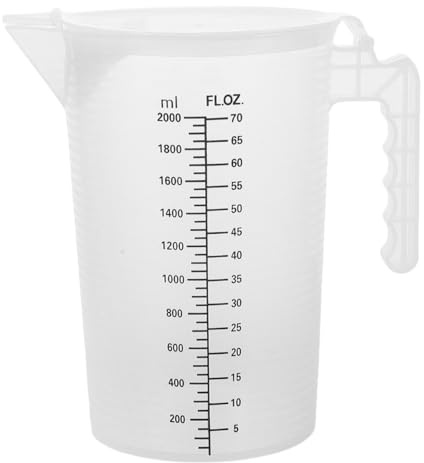 Cabilock Pichet Doseur 20 L Transparent Avec Couvercle Et Bec Verseur Graduation Précise Pour Mesure Des Liquides Carafe Graduée Pour Cuisine Bars Et Boutiques De Thé