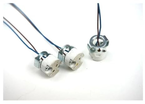 WMAMBZNDHP 5 st. dubbelstiftssockel G4 G6.35 GY6. GX5.3 MR16 GZ4 MR11 GU5. G5. M10 0.75mm halogen glödlampssockel LED keramisk lamphållare(With M10 Fixture)