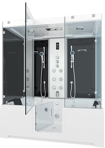 Kombination Badewanne Dusche K88-SW-TH-A-EA Duschtempel 180x100 cm OHNE Zusatzoption