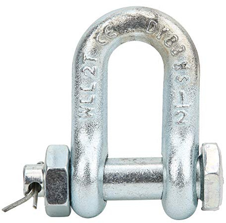 ANKROYU Heavy Duty Anchor Shackle Alloy Steel Galvanized Bow Type with Nut for Marine Industrial Lifting Equipment 2T 3.25t 4.75t 6.5t Models (2T)