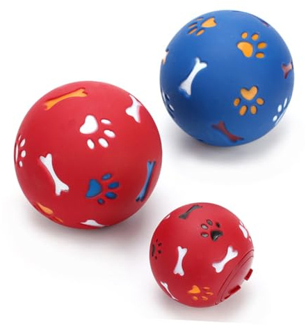 NUOBESTY Balle Distributrice Alimentaire pour Chien Petit Bleu Éducatif à Fuite de Nourriture et Facile à Nettoyer Interactif pour Chiots et Animaux de Compagnie