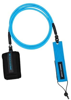 F Fityle Leash per tavola da Surf, Cordino per Gamba da Surf, Cordino Portatile per cavigliera, Leash da Surf, Cinturino per Caviglia e Piede, Blu 6 Piedi