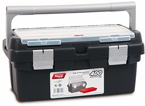 TAYG 134005 Werkzeugkasten aus Kunststoff Nr.34, schwarz