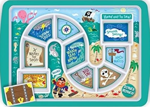 Fred & Friends 5175834 Kinder-Tablett für Abendessen Pirat 30 x 21.2 x 2 cm Mehrfarbig