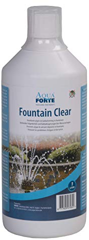 AquaForte Fountain Clear 1 Liter, Verhindert Algen und Kalkprobleme. Geeignet für Teiche ohne Fische und Pflanzen, Reinigt die Oberfläche bei langanhaltender Wirkung
