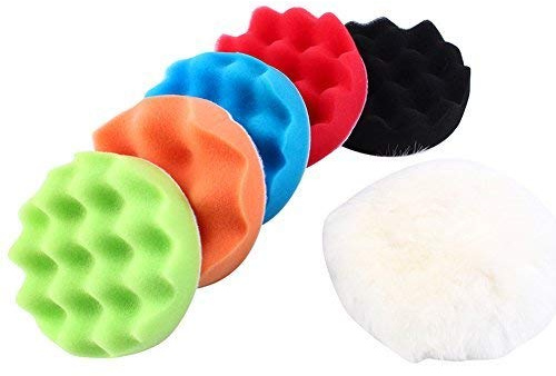 Yosoo Pulido Kit Encerado Esponja Juego Coche Almohadillas Compuesto Auto Coche pulidor + Adaptador M10 Taladro Kit