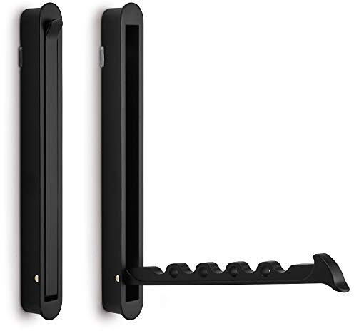 SOTECH Moderner Klapphaken ZILLY zum Einlassen schwarz 140 x 16 mm BA 128mm | Garderobenhaken Kleiderhaken