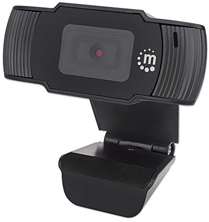 AnkePower Manhattan - Cámara Web USB, Dos megapíxeles, 1080p Full HD, USB-A, micrófono Integrado, Base de Clip Ajustable, 30 fotogramas por Segundo, Negro, Caja