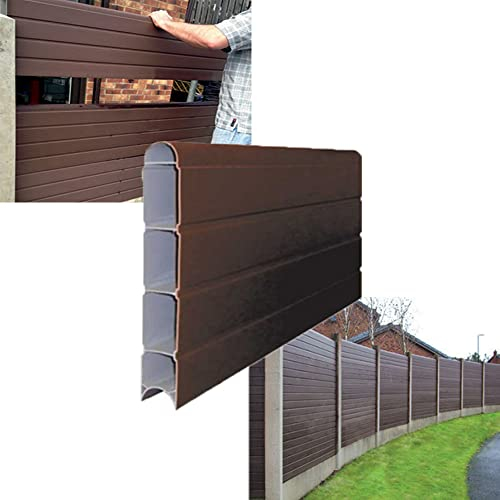 VP Plastic Fencing Panels - Composite Fence Panels - ECO Fencing Fence Board 1.8m (6') - Walnut