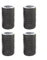 LOMYLM 4pcs Hair Rollers Self Grip, Sticky Hair Rollers Heatless Rollers for Hair Volume, Salon Hairdressing Curlers Curling Tools (Black)
