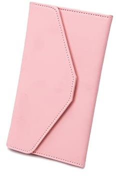 PORRASSO Reisepasshülle Reisezubehör mit RFID-Blocker Schutzhülle Tasche für Kreditkarten Kunstleder Reisepass Hülle Herren Damen Travel Passport Wallet Rosa