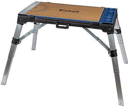 EINHELL Werkbank BT-WB 150 4in1 | Multifunktionstisch belastbar mit 150 kg | Robust, stabil und platzsparend | Als Rollbrett, Transportwagen und Arbeitsplattform nutzbar