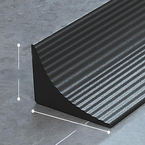 ZFISH New shower door dam water stopper Silicone Bathroom kitchen sink Edge Dry And Wet Separation Flood Barrier under door Seal Strip-Black-220cm