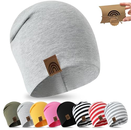 fenchi's AUSTRIA Dünne Mütze Kinder 48–52 cm – Beanie – Grau