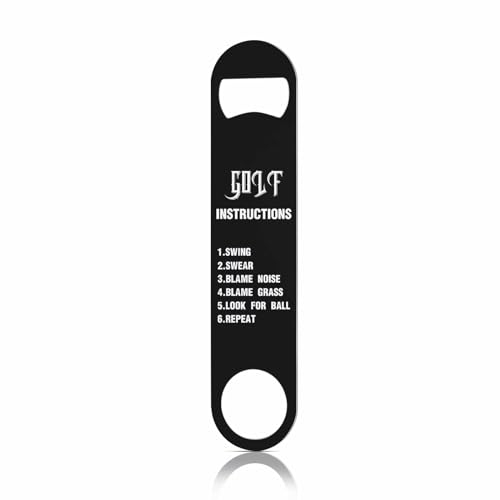TASDANA Saying Stainless Bottle Opener Golf Instructions Flat Beer Bottle Opener Keychain for Home Kitchen Bar Restaurant Party Birthday Gift