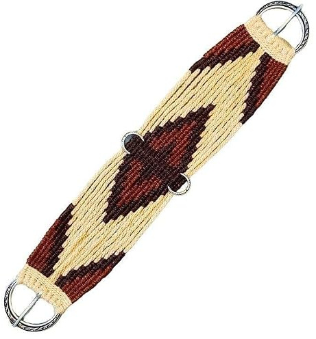 CHEVAL's Premium Horse Western Cinch en laine mohair – Collier de selle respirant avec boucles en acier inoxydable – Équipement équestre durable et confortable – Idéal pour les courses de trail, les