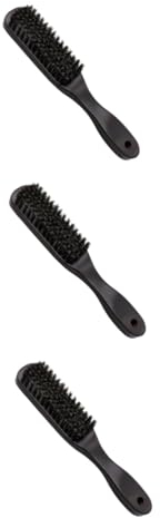 MAGICLULU 3-teiliger Bartbürstenkamm Für Herren Zur Bartreinigung Borsten Friseurwerkzeug Holzgriff Tragbares Styling-zubehör
