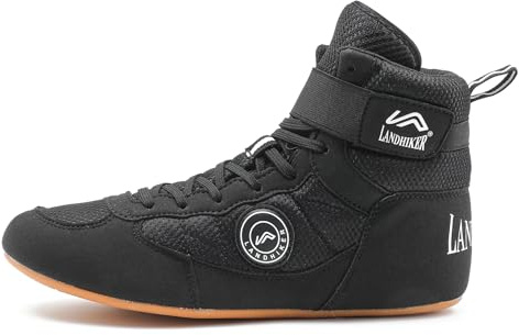 HIKLDK Wrestling Shoes Men Black Boxing Shoe for Men