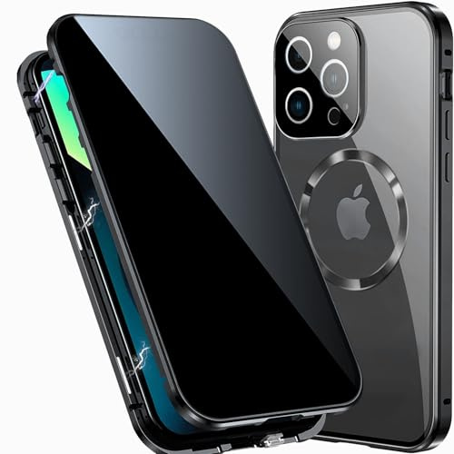 TOPF&B Case for iPhone 13 Pro Max,Magnetic Cover[compatible MagSafe],built-in Privacy Screen Protector and Camera Lens Protector,360 Degree Full Body Case for iPhone 13 Pro Max,Black