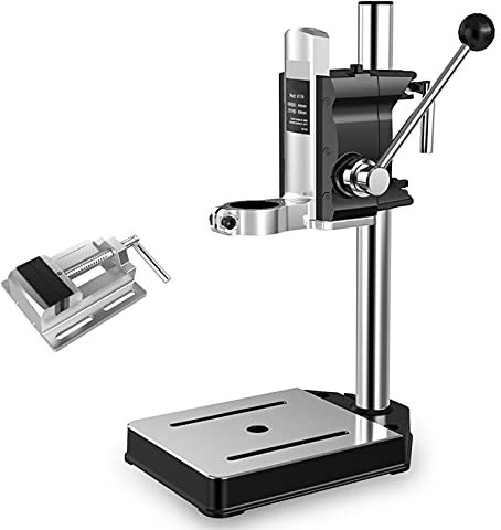 Soporte para Taladro de Banco, Soporte para Taladro de Banco con Abrazadera, Soporte Ajustable para Taladro Vertical multifunción, Taladro de Columna portátil para Reparaciones profesionale