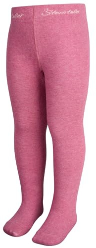 Sterntaler Strumpfhose uni - Baby und Kinder Strumpfhose mit hohem Baumwollanteil (90%) - hautsympathisch - bequeme Passform - pflegeleicht -Babykleidung ab Geburt - Größe 128, Farbe pink melange