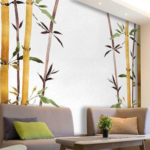 Fotomurales Decorativos Pared Estilo Japonés 400x280 cm Papel Pintado Tejido No Tejido Bambú Fotomural 3D Mural Paredes Papel Tapiz Decoración Salón o Dormitorio a.8926
