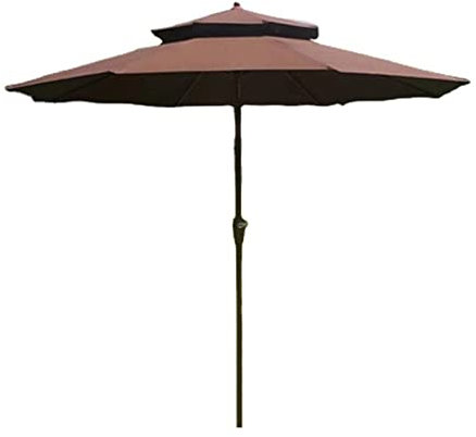 SBCGFY Outdoor Double-top Central Column Umbrella, Outdoor Stall Parasol, Leisure Beach Umbrella Advertising Umbrella 2.7m