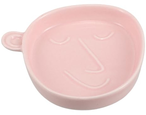 GLEAVI Vassoio Decorativo in Ceramica Rosa per Gioielli e Anelli