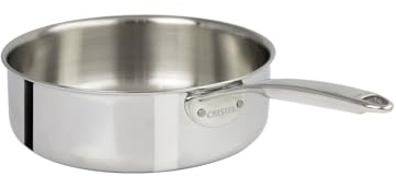 Cristel - Sauteuse inox 24 cm Castel Pro 5 PLY Poignée fixe - CRISTEL