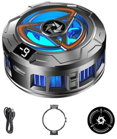 Phone Cooling Fan, Mobile Radiator Pad, USB Rechargeable Freezing Cooler, 47.24 Inches for Smartphones and Tablets, Overheat Protection Travel, Car, Home, Beach Outdoor Use